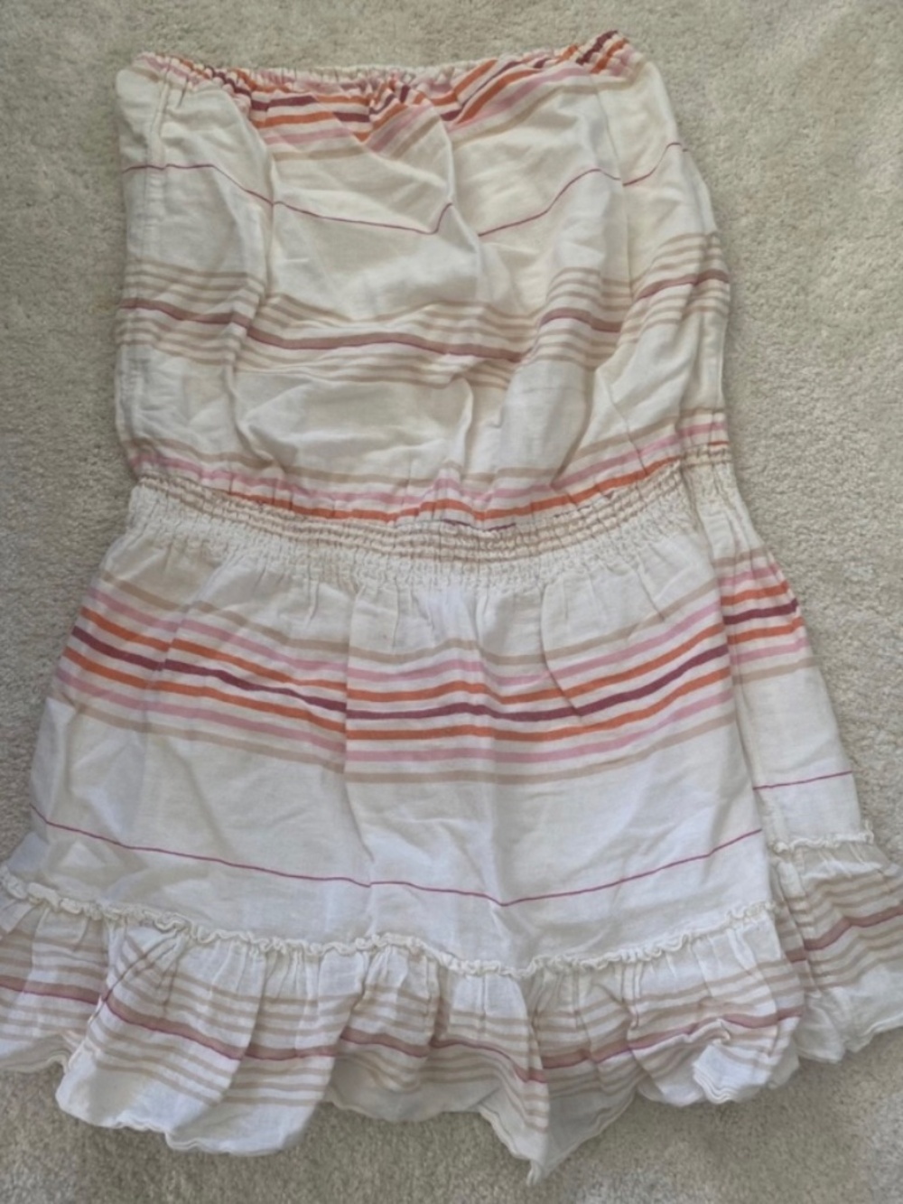 Old Navy Women’s Strapless Dress Multicolor Strip Size Large